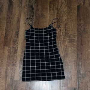 Black and White Checkered Women's Dress